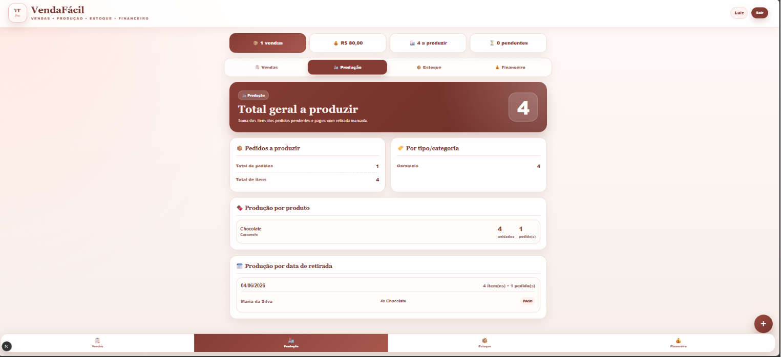 VendaFácil - Registrar venda